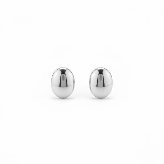 Bean Earrings Silver