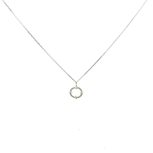 W Garland Necklace In Sliver
