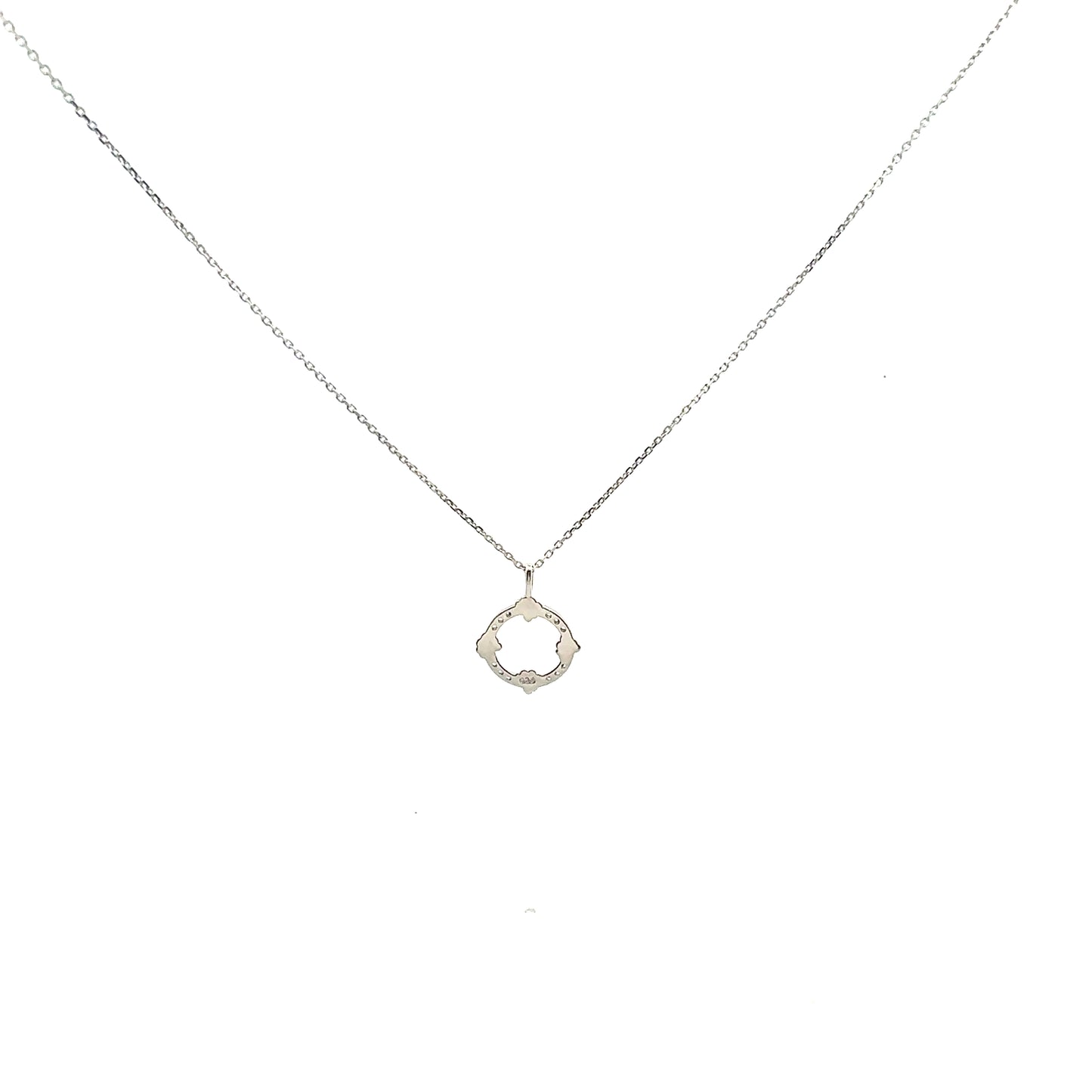 W Garland Necklace In Sliver