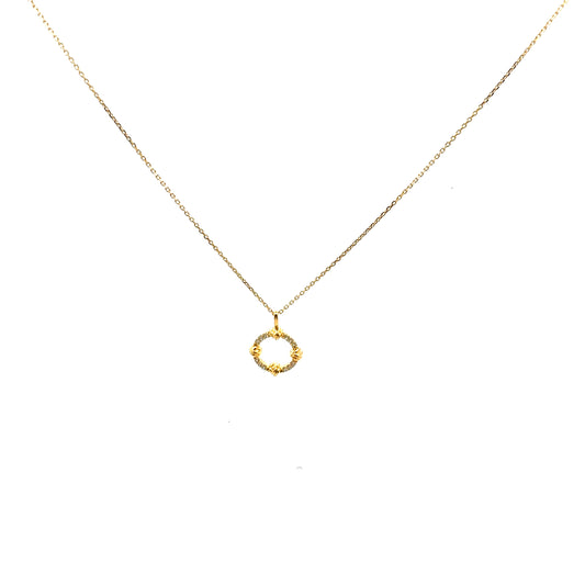 W Garland Necklace In Gold