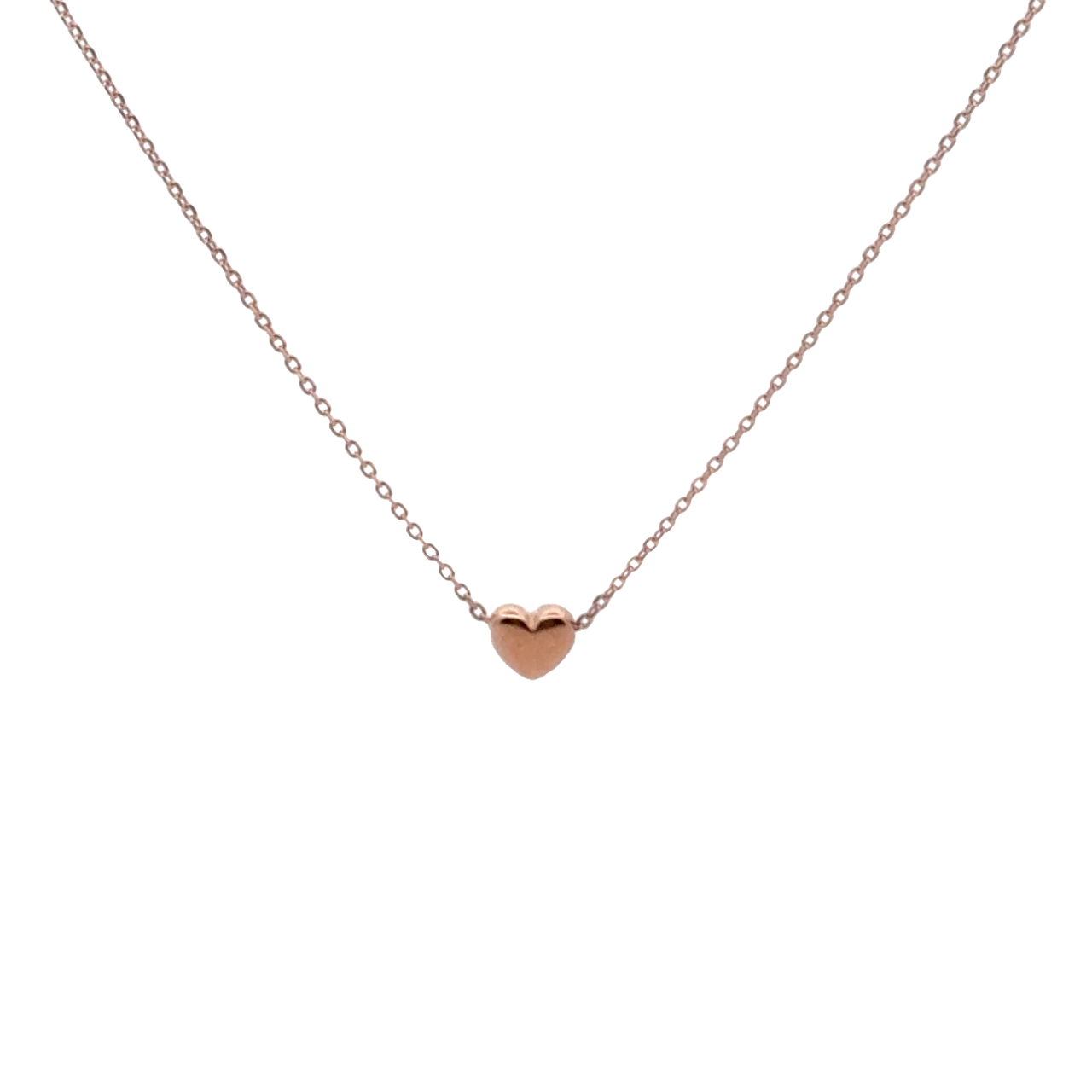 Mini Heart Necklace In Rose Gold