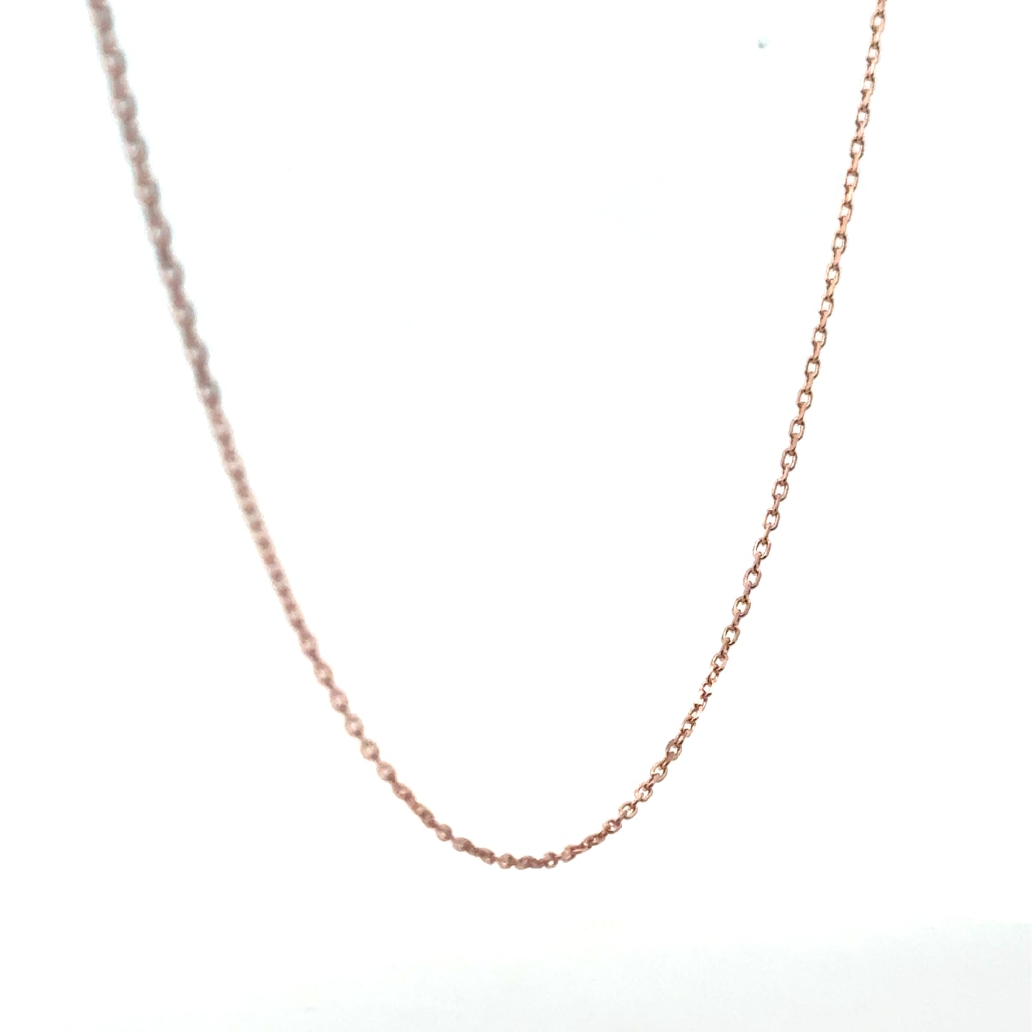 Fine Thick Oval Necklace In Rose Gold