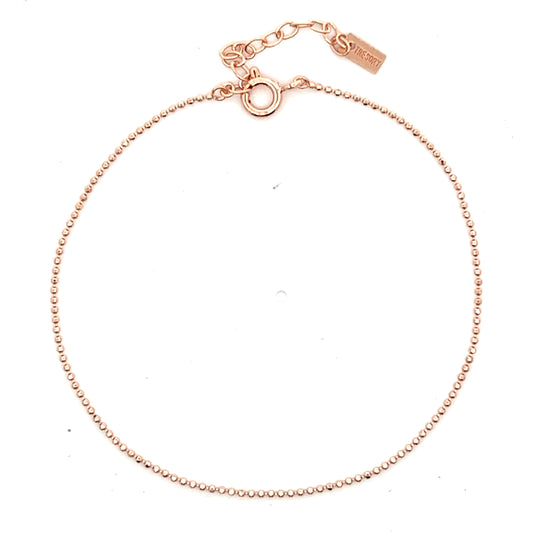 Fine Ball Bracelet In Rose Gold