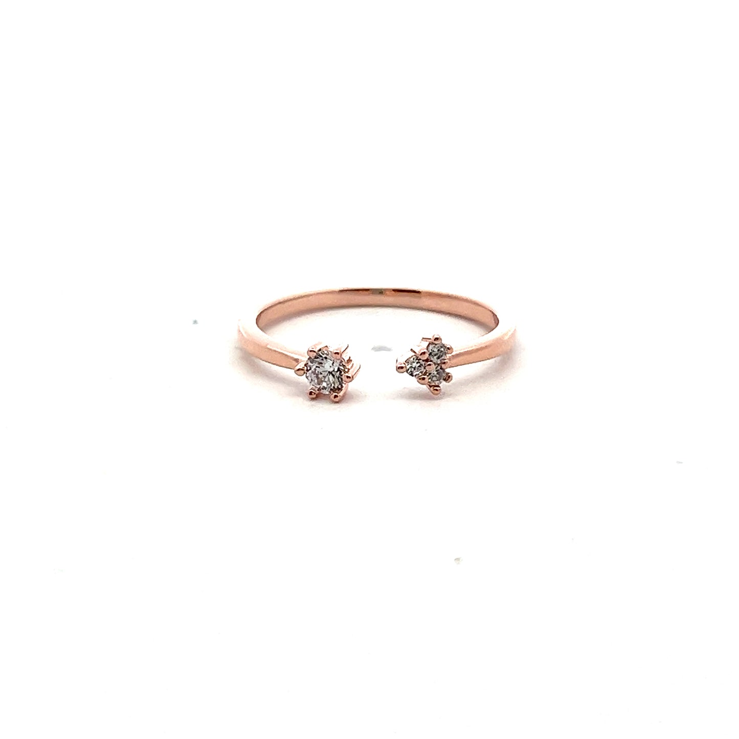 Duo Diamante Ring In Rose Gold