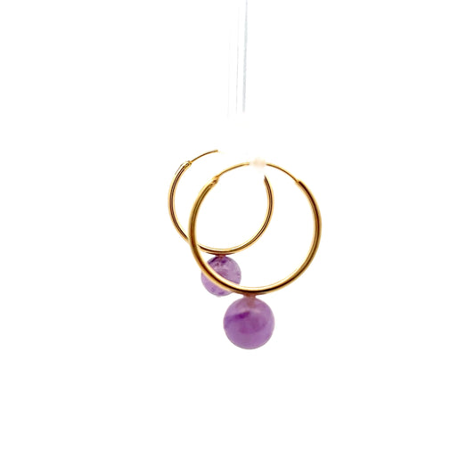 Amethyst Hoops