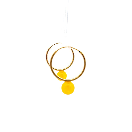Yellow Aventurine Hoops