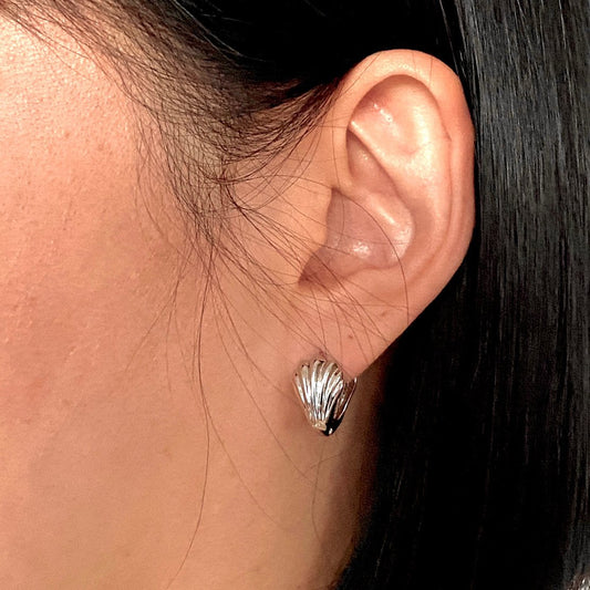 Merida Shell Earrings in Silver
