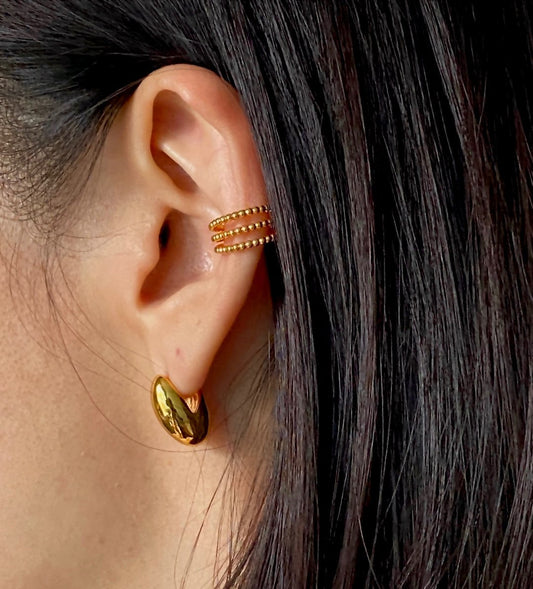 Nog Earrings in Gold