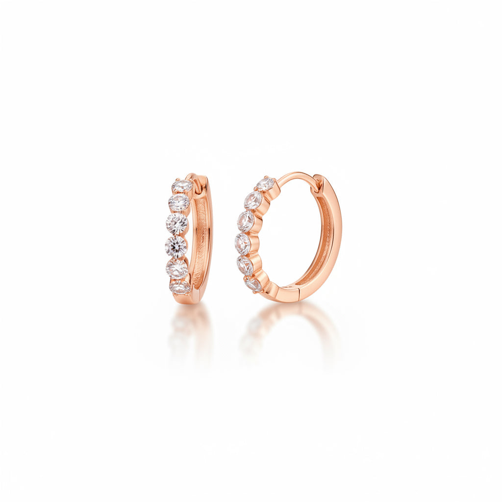 Eternity Earrings Rose Gold