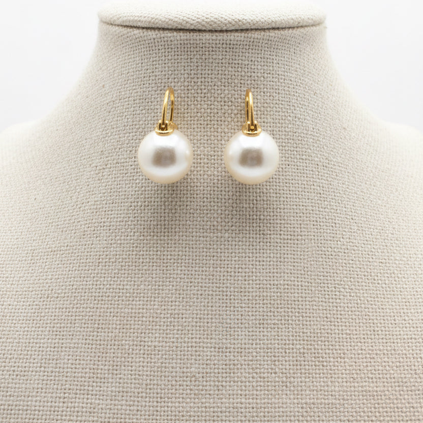Yuan Pearl Earrings Gold
