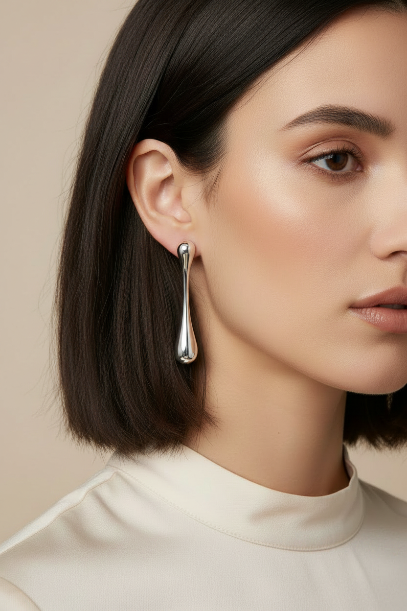 Mace Earrings Silver