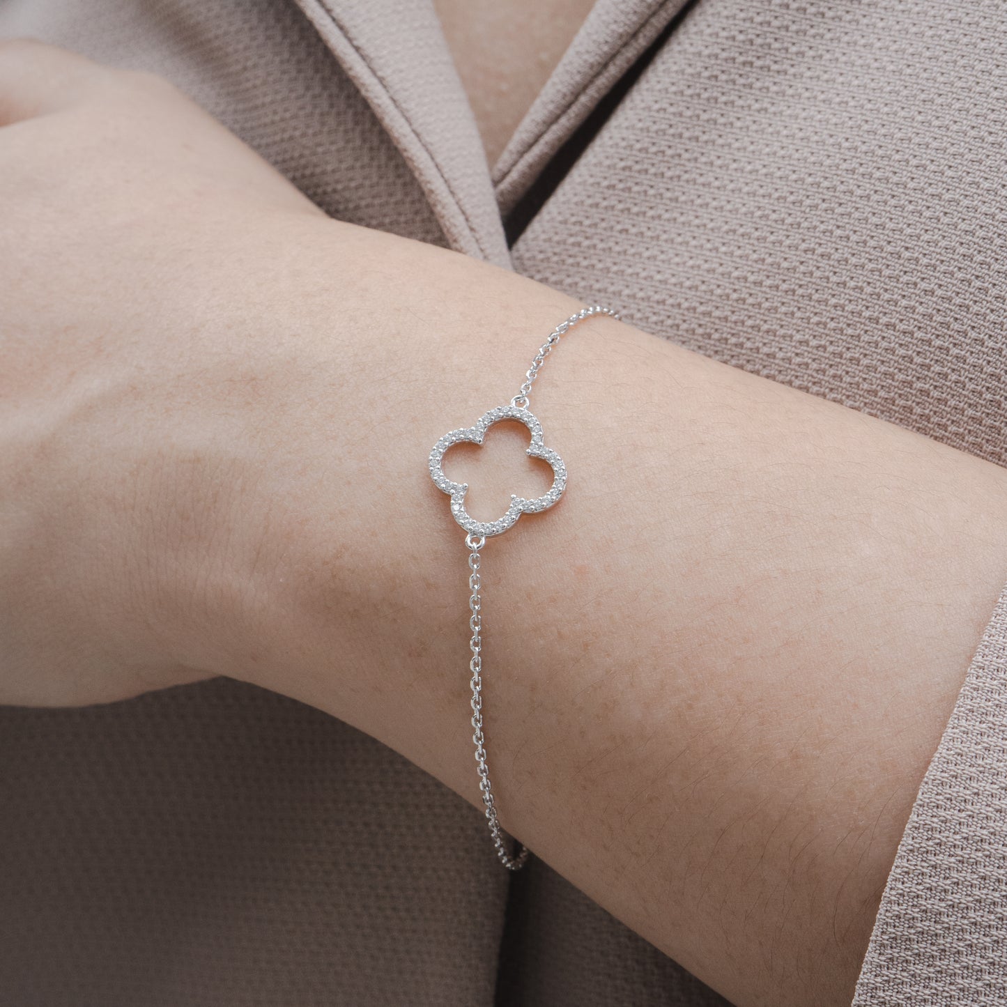 Clover Bracelet Large in Silver