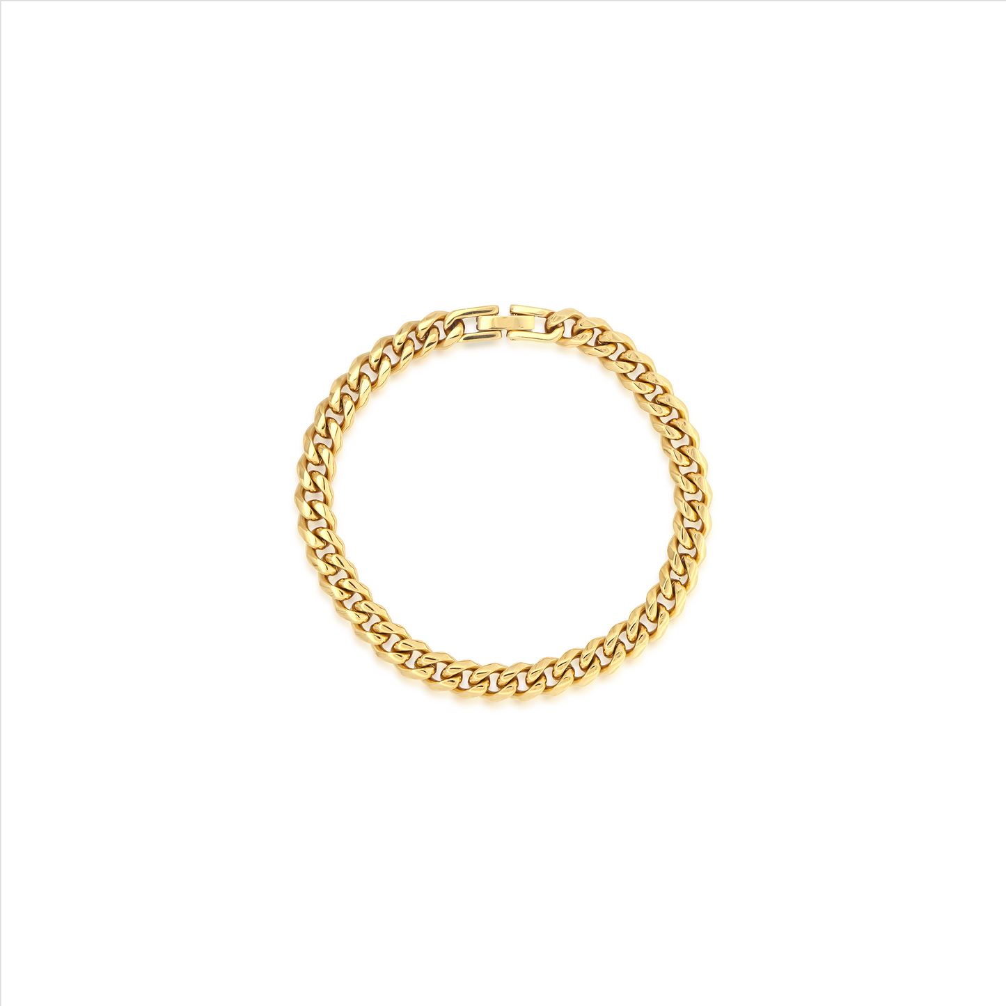 Cuban Thin Gold Bracelet
