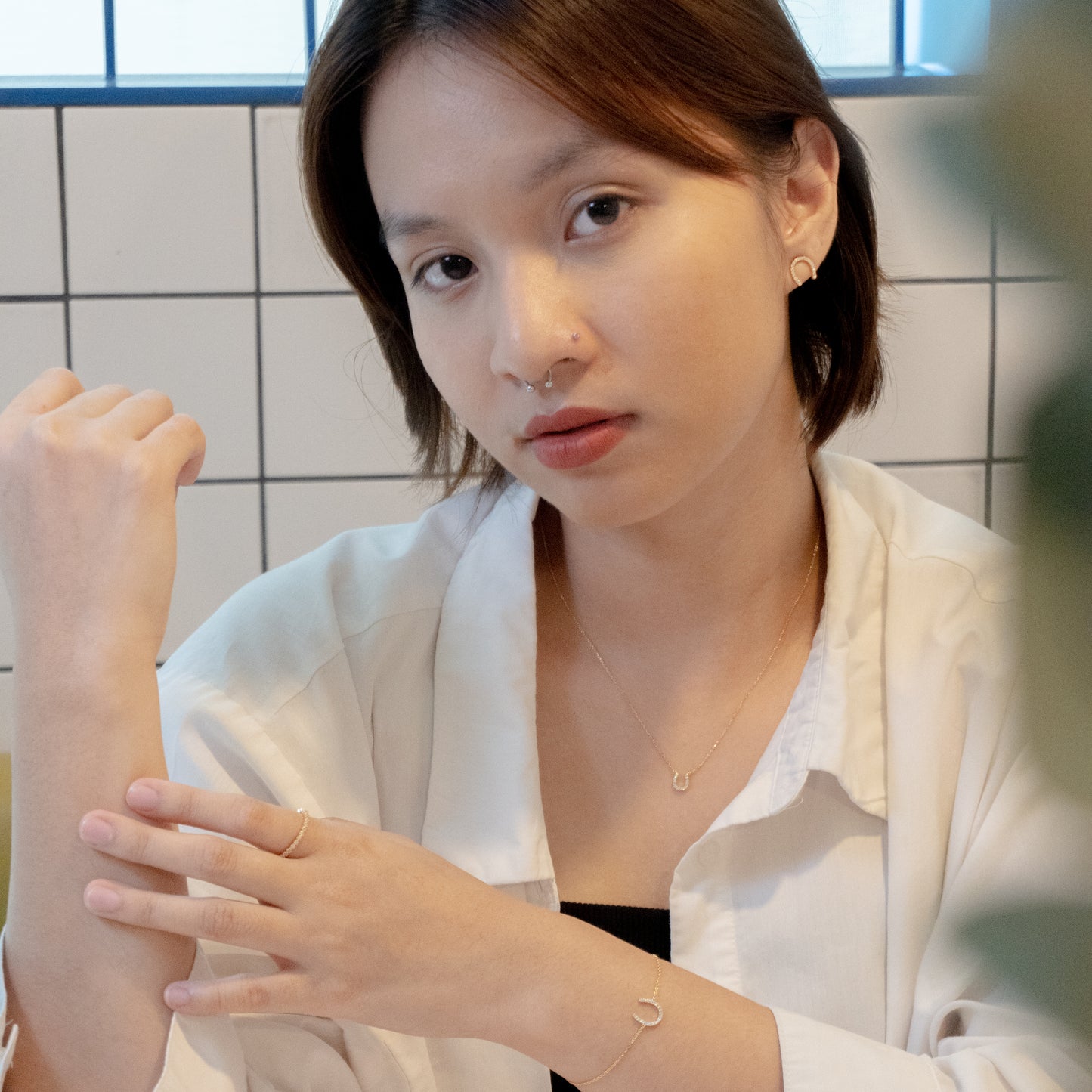 Lucky Horseshoe Necklace in Gold