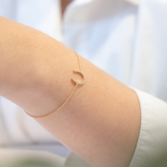 Lucky Horseshoe Bracelet in Gold