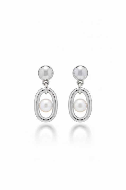 Pearyln Metal Earrings Silver