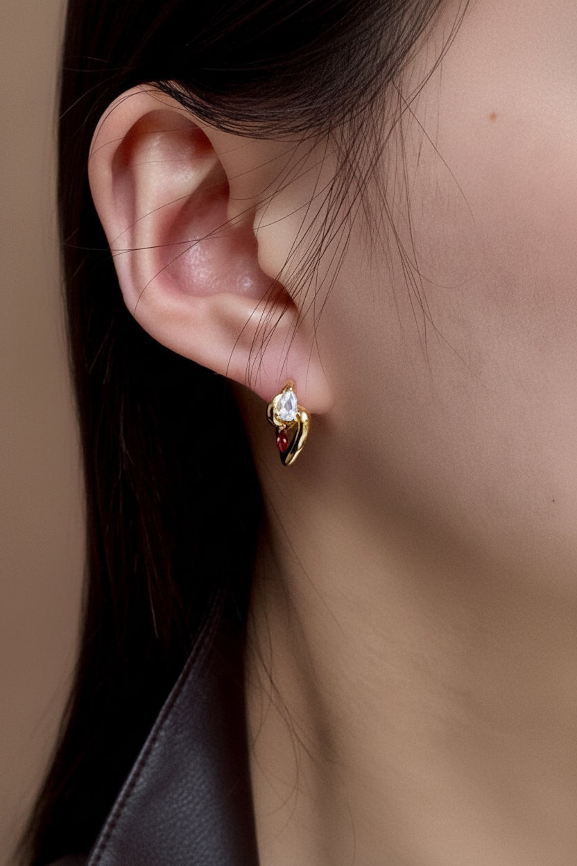 Luv Hoop Earrings Silver