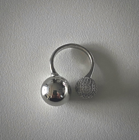 Hudson x Diamante Ring In Sliver