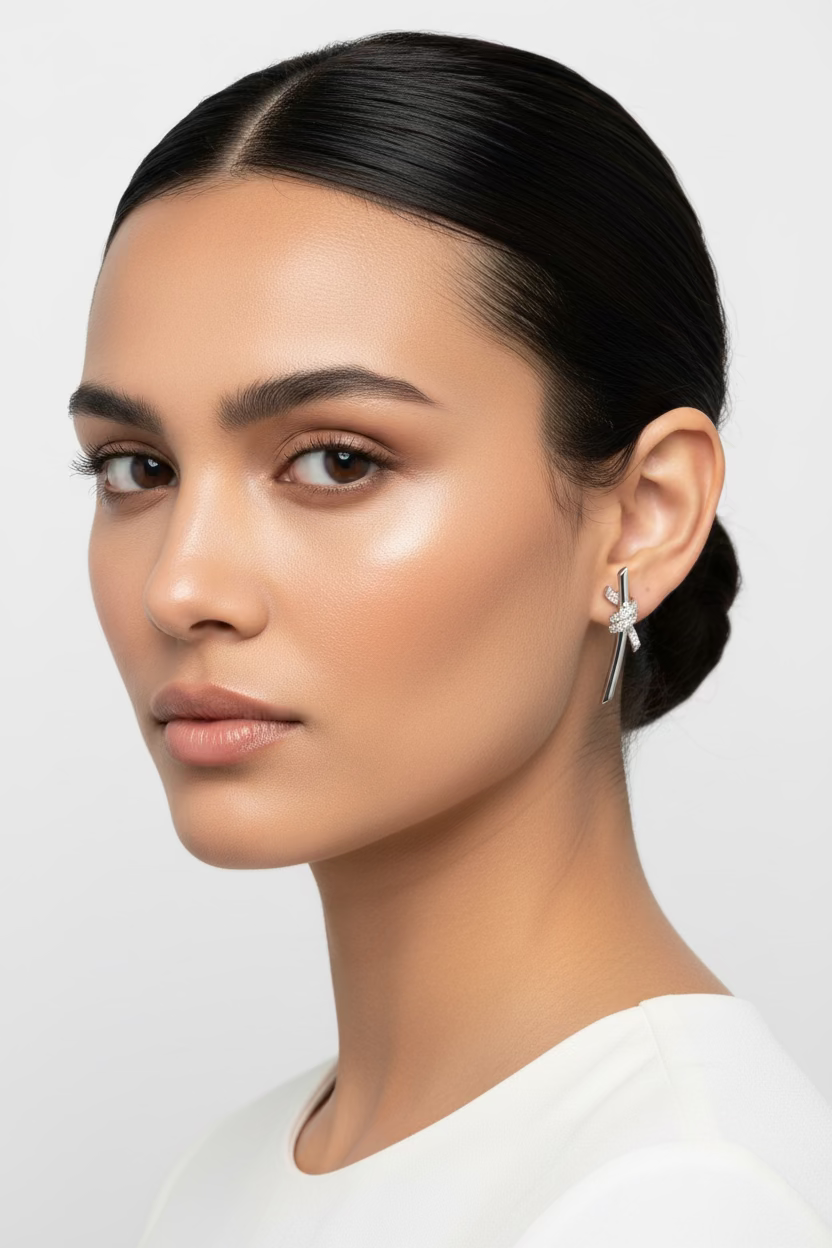 Santos earrings in gold