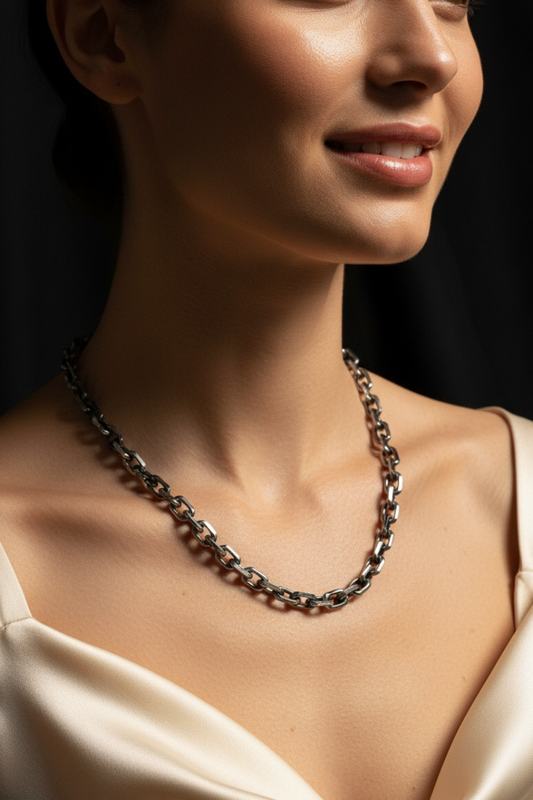 Cable Chain Thick Oxidised 6.0mm