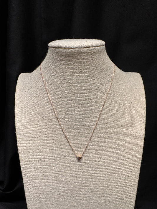 Mini Heart Necklace In Rose Gold