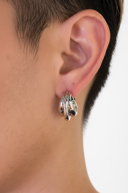 Carriage Earring in Silver