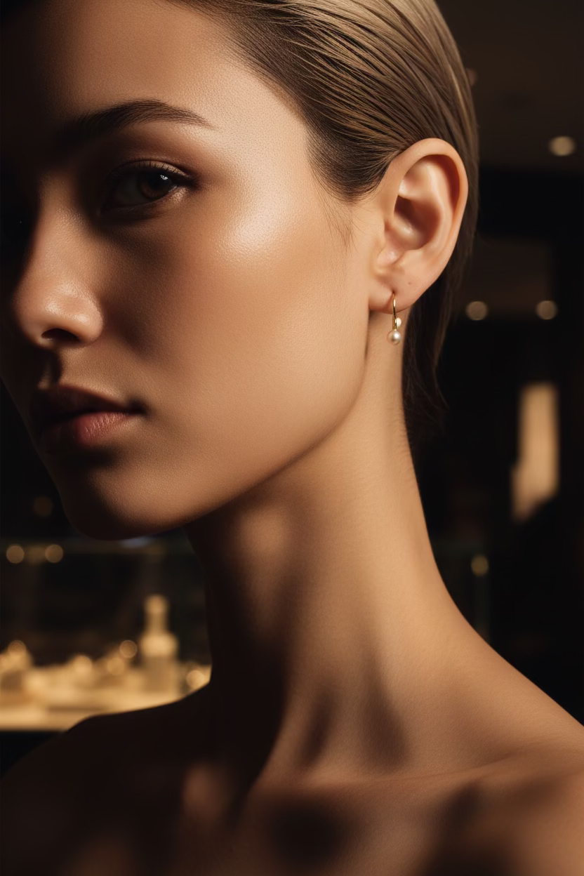 Sami Pearl Earrings in Gold