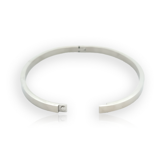 Plain Bangle in Silver