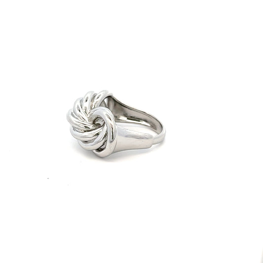 Twist Knot Grande Ring In Sliver