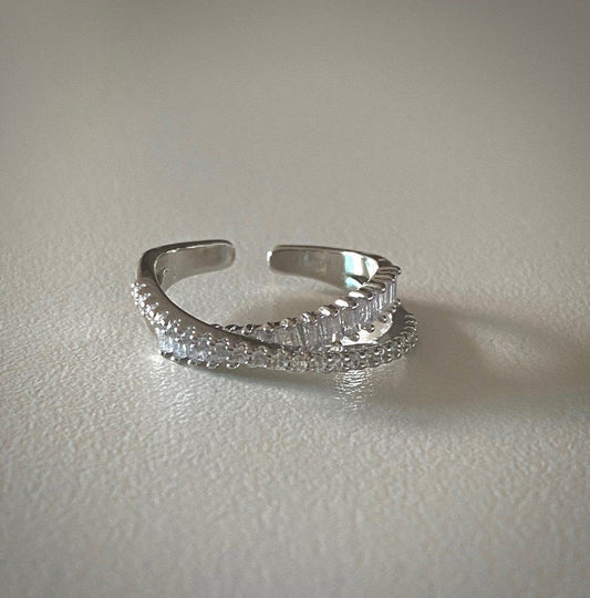 Claire Quartz Double Ring In Gold