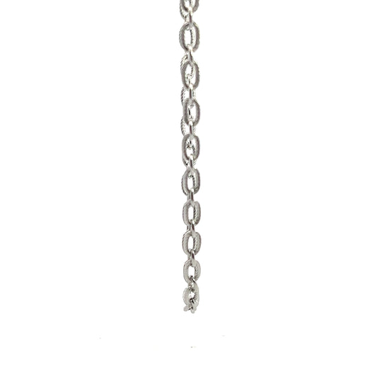 Oval Cut Necklace In Sliver