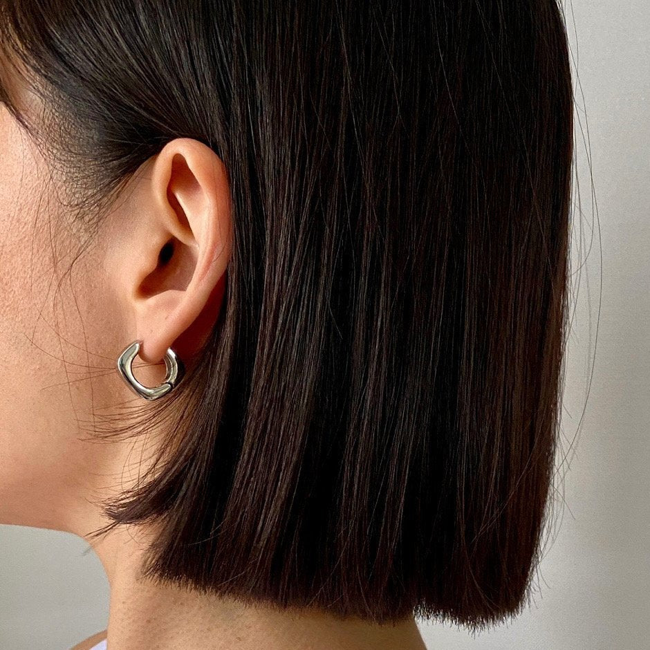 Cogs Earrings in Silver