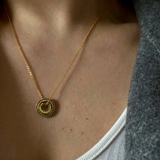 I Want To Disco Emerald Necklace in Gold