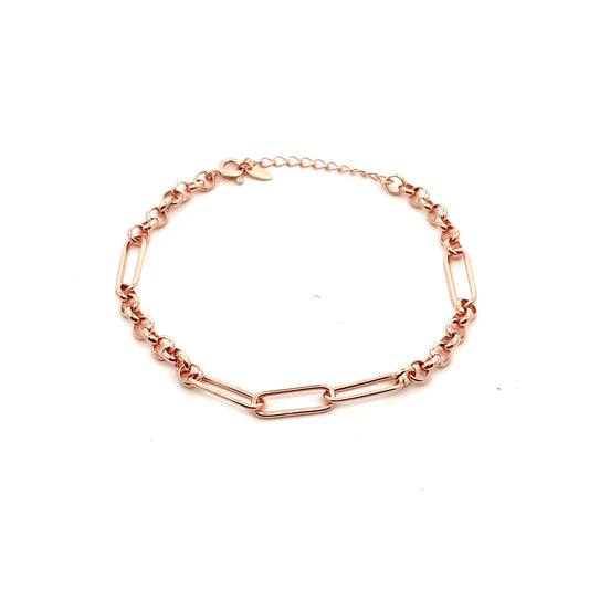 Clips x Belcher Bracelet In Rose Gold