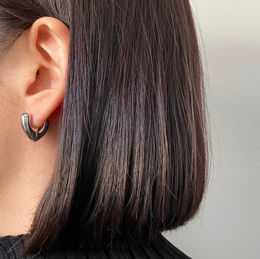 Ve Earrings in Silver