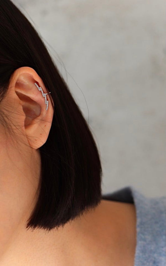 Thunder Cuff in Silver