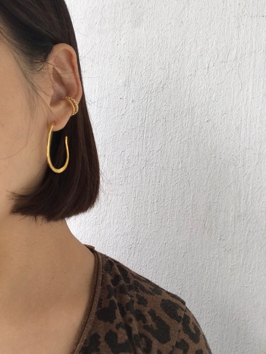 Dea Grande Loop Earrings in Gold