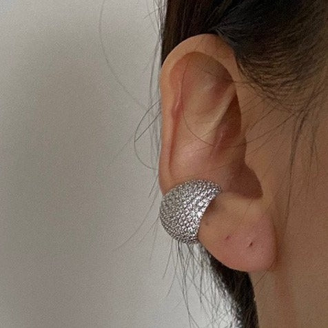 Caviar Grande Cuff in Silver