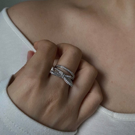 Laurel Diamante Ring in Silver