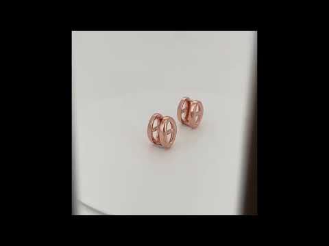 Jessie Clip Earrings in Rose Gold