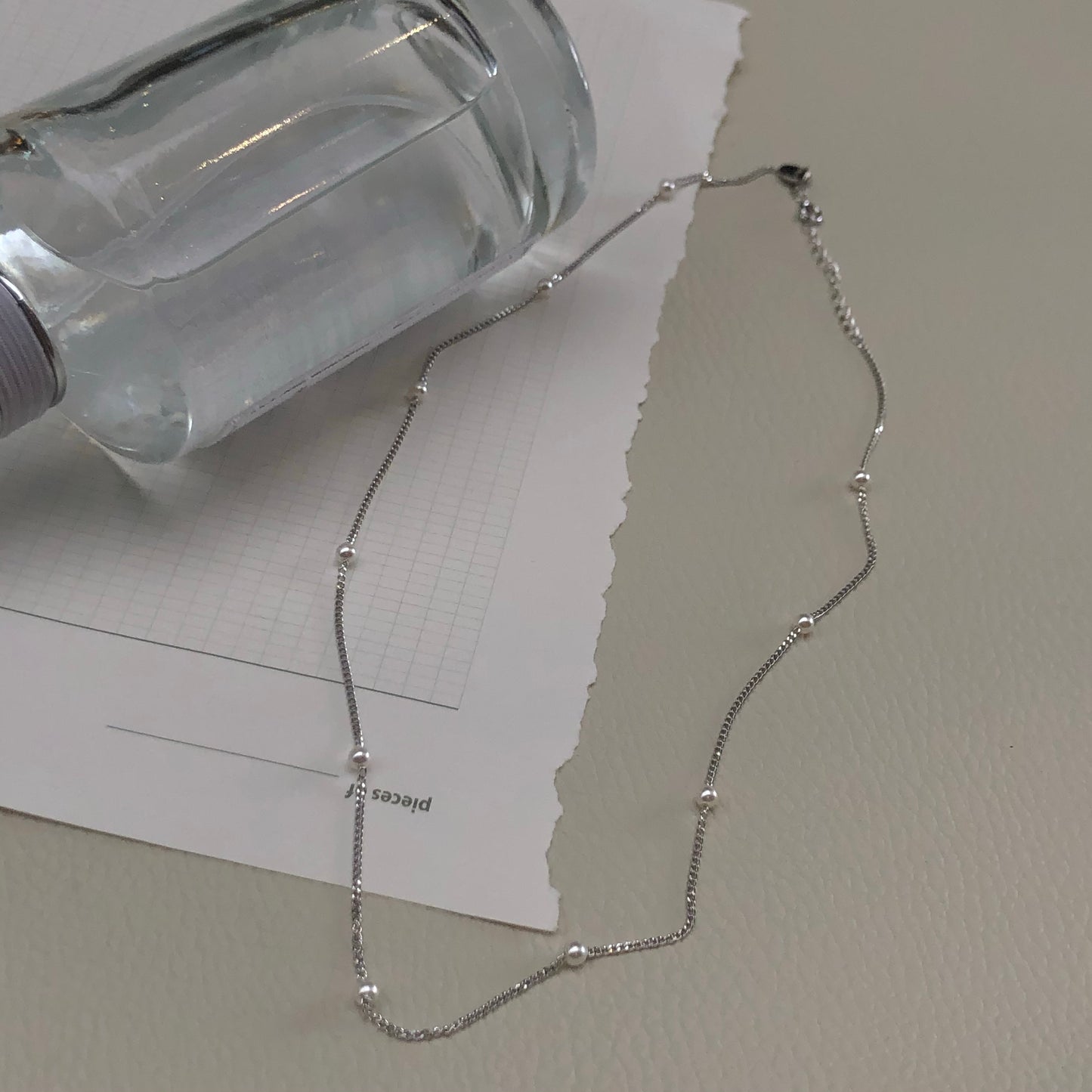 Eternity Pearl Necklace in Silver