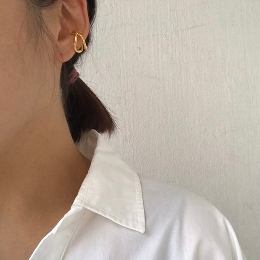 Cleef Double Wave Cuff in Gold