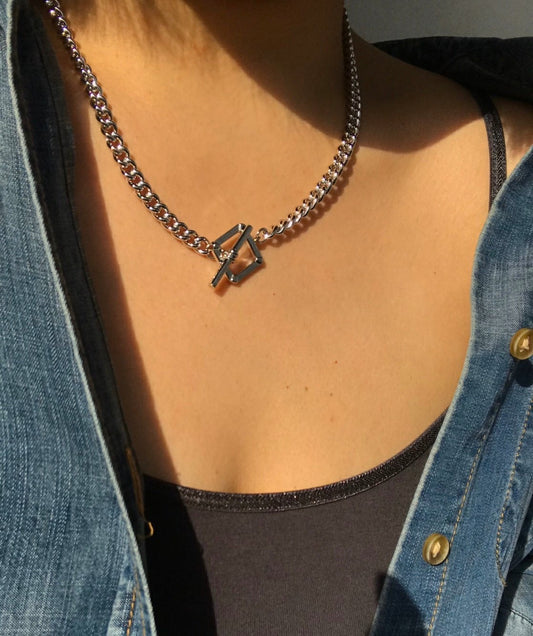 Camellia Necklace in Silver