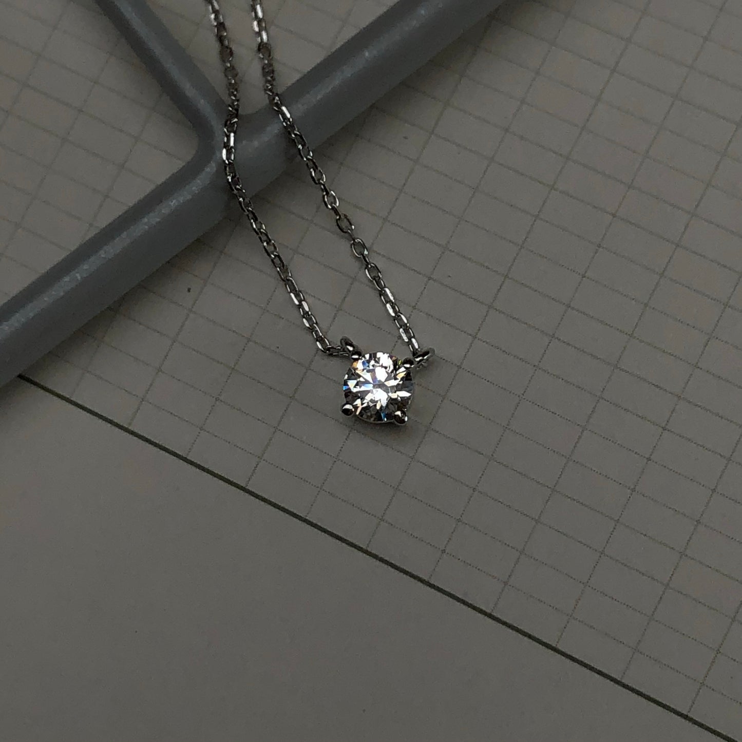 0.8 ct Solitaire Diamante Necklace