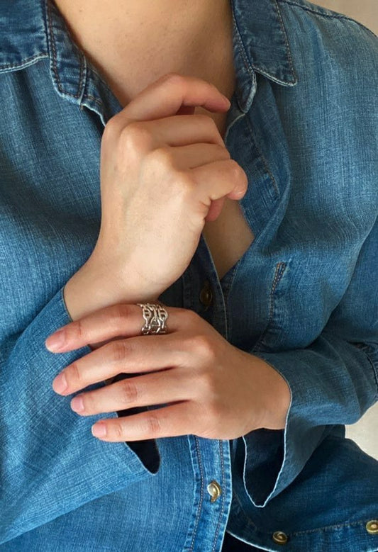 Jessie Stack Ring in Silver