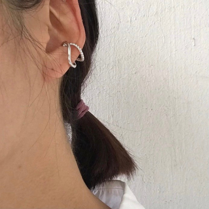 Cleef Double Wave Cuff in Silver