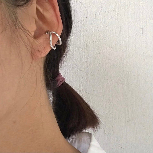 Cleef Double Wave Cuff in Silver