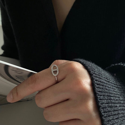 Jessie Diamante Ring in Silver