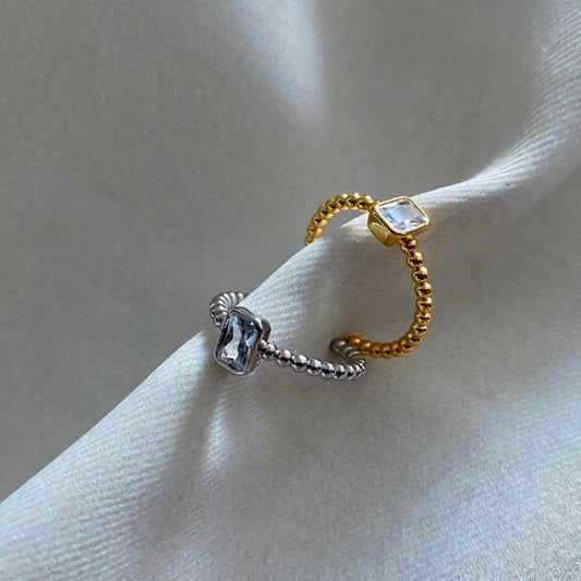 Cleef Diamante Quartz Ring in Silver