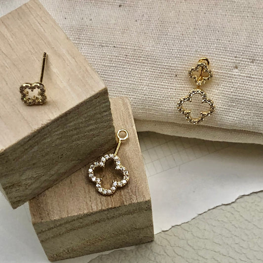 Clover Duo Earrings in Gold